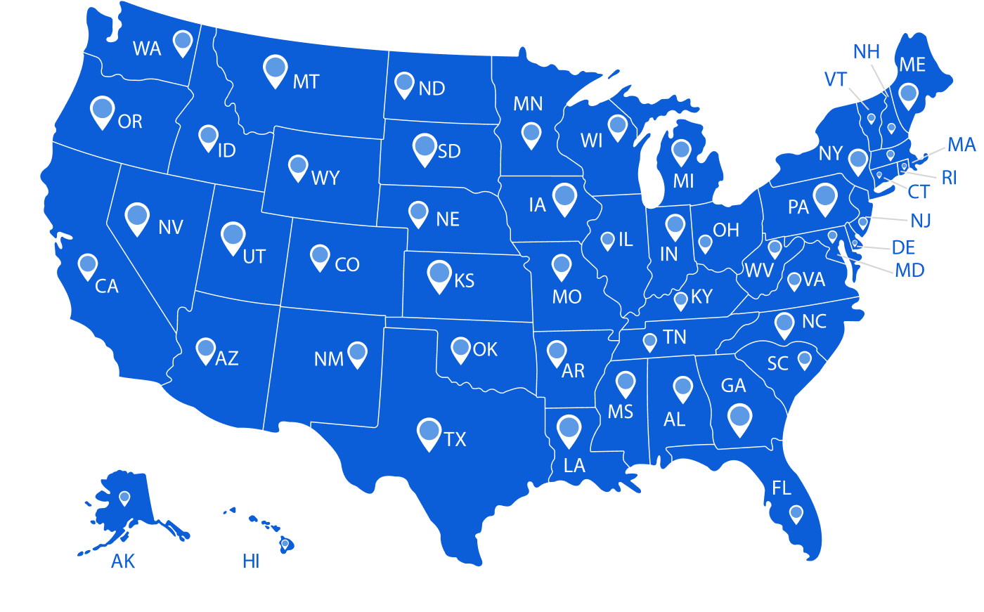 United States Legal Resources Interactive Map